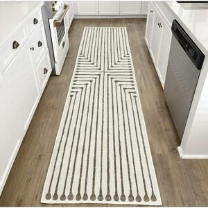 Ruggable x Jonathan Adler Machine Washable Runner Rug Inkdrop Camel & Ivory